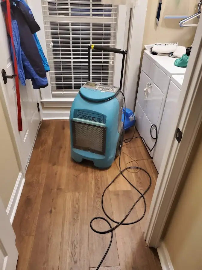 Commercial dehumidifier deployed for Flood Damage Cleanup in Lenoir